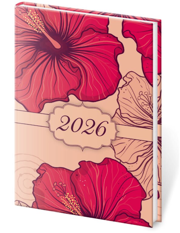 Vreckový diár A7 Vario Lyra Hibiscus