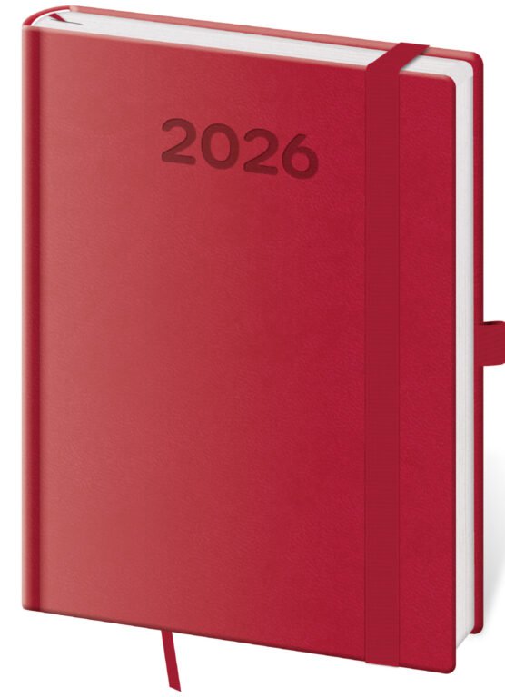 Diáre 2026, pracovné diáre - Týždenný diár B6 Print Pop malinový