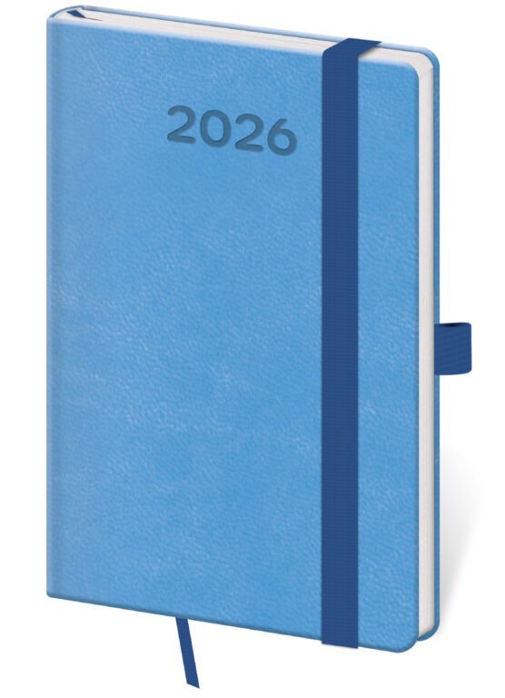 Diáře 2026, plánovací diáře - Kapesní diář Print Pop světle modrý