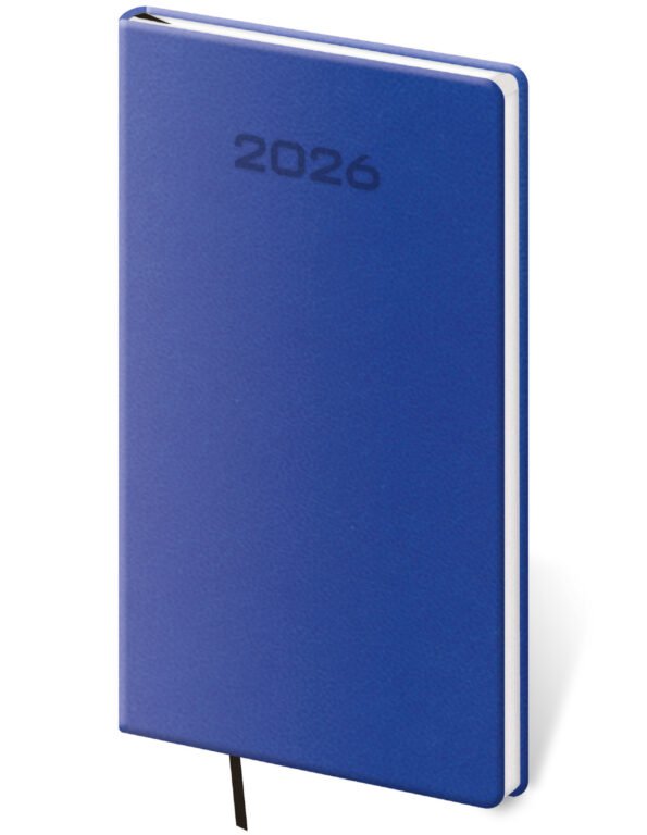 Diáre 2026, pracovné diáre - Vreckový diár Soft modrý