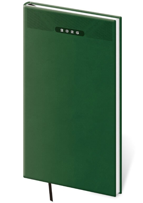 Koženkové - Vreckový diár Print Classic zelený