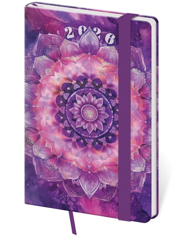 Kapesní diář Vario Mandala s gumičkou