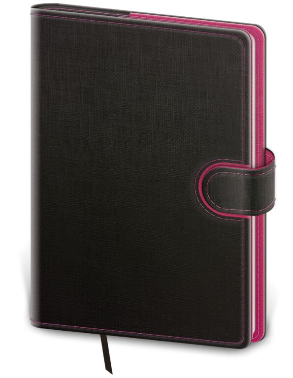 Diáre 2026, pracovné diáre - Týždenný diár A5 Flip antracit/magenta