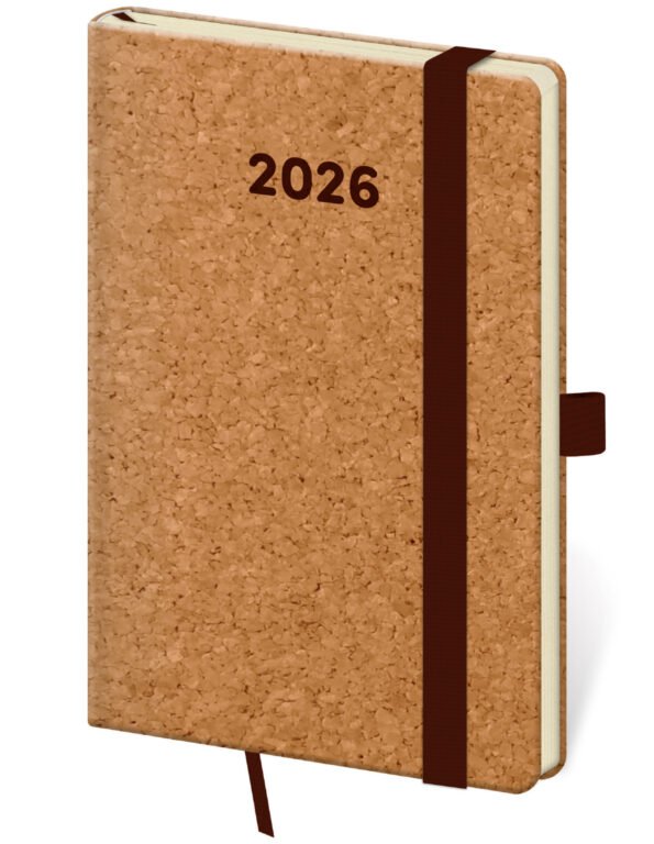 Diáře 2026, plánovací diáře - Kapesní diář Cork s poutkem