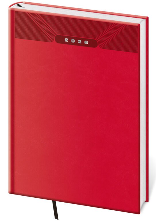 FLIP (s vyměnitelnou náplní) - Týdenní diář A5 Print Classic červený