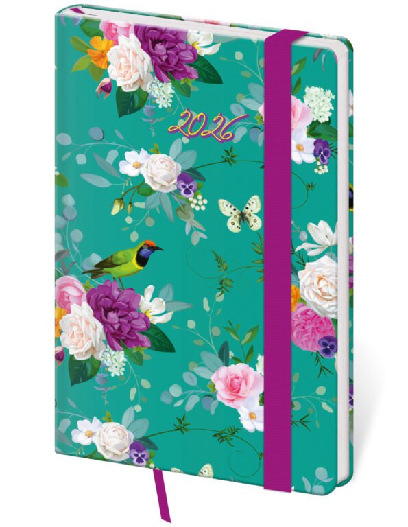 Koženkové - Vreckový diár Vario Romance s gumičkou