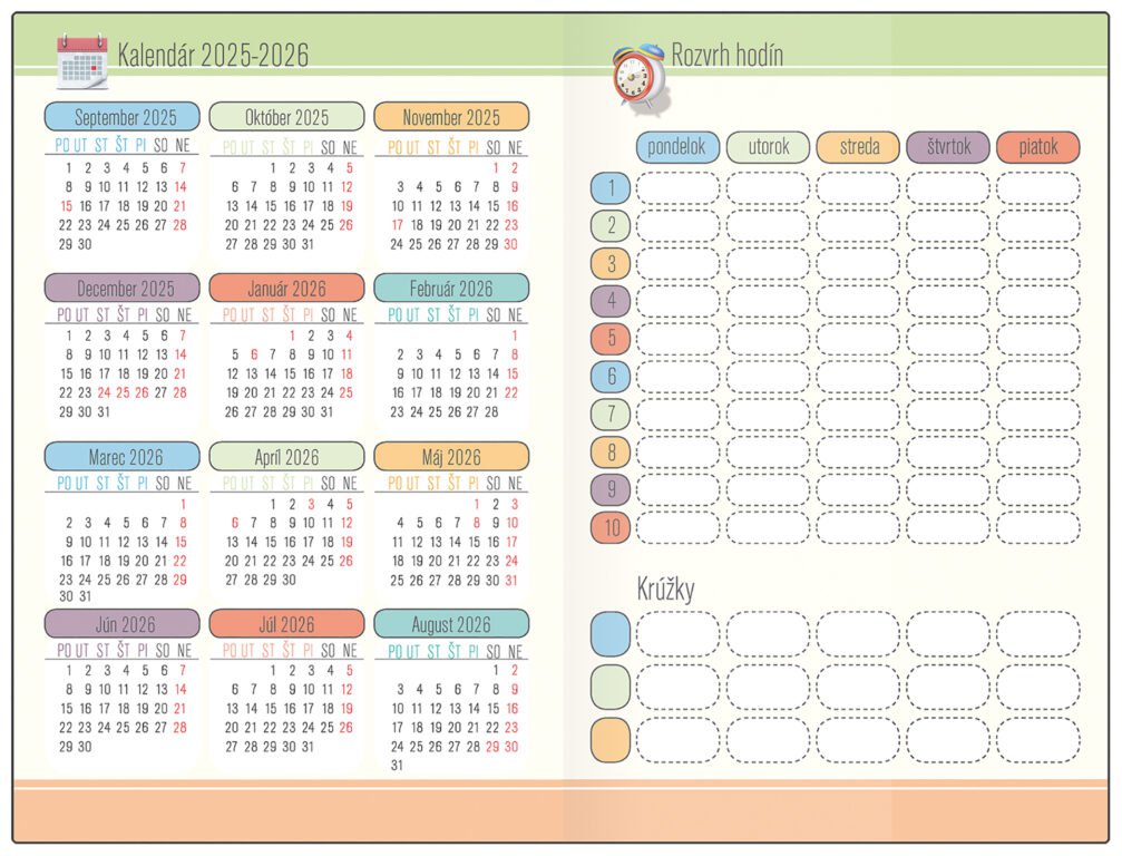 Diáre 2026, pracovné diáre - Školský diár SK Game Over 2025/26