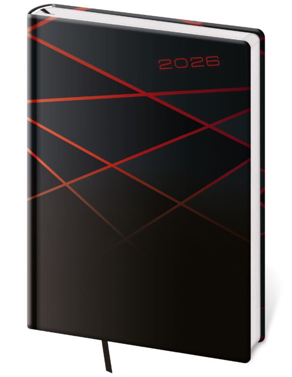 Diáre 2026, pracovné diáre - Denný diár A5 Vario Black design