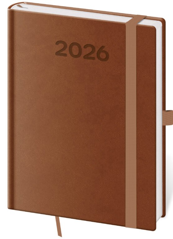 PRINT POP (matná koženka) - Týždenný diár B6 Print Pop mousse