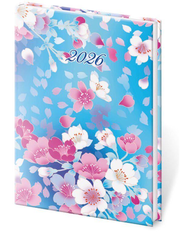 Diáre 2026, pracovné diáre - Vreckový diár A7 Vario Lyra Blossom