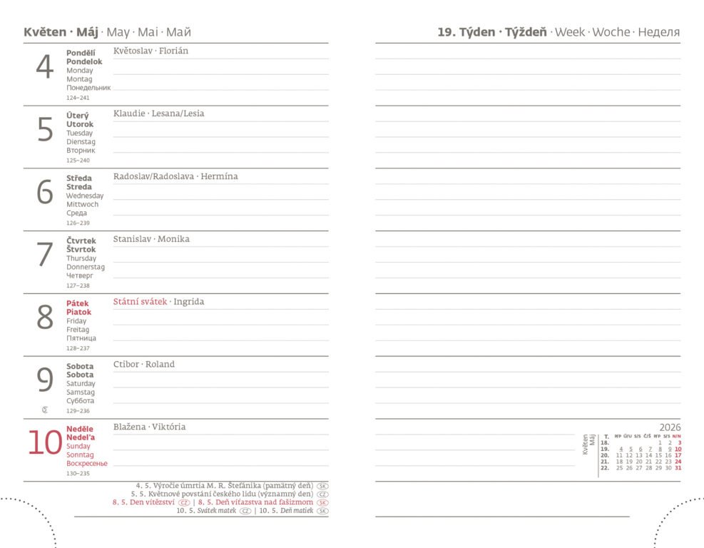 Poketto - Vreckový diár Vario Dandelion s gumičkou