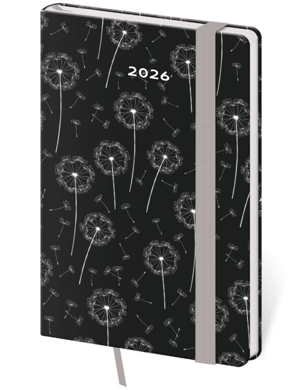 Diáre 2026, pracovné diáre - Vreckový diár Vario Dandelion s gumičkou