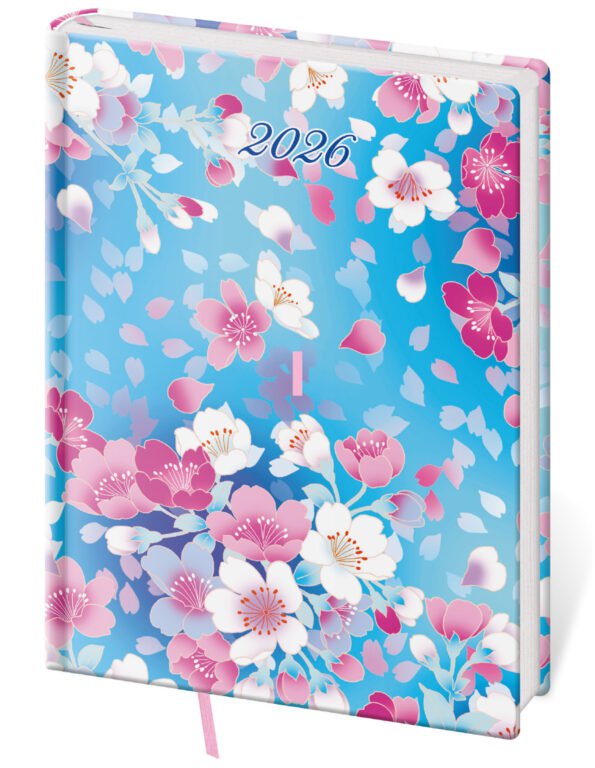 PRINT POP (matná koženka) - Denný diár B6 Vario Lyra Blossom
