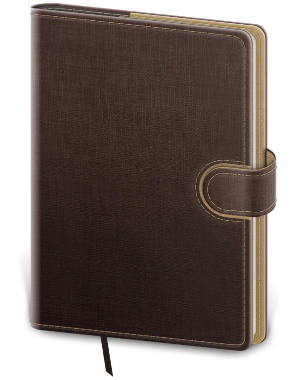 Diáre 2026, pracovné diáre - Týždenný diár A5 Flip hnedo/capuccinový