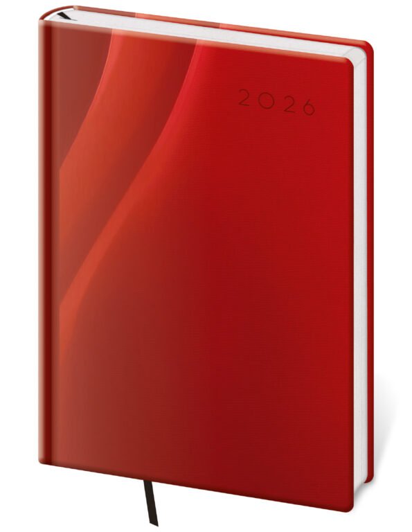 PRINT POP (matná koženka) - Týždenný diár A5 Vario Red design