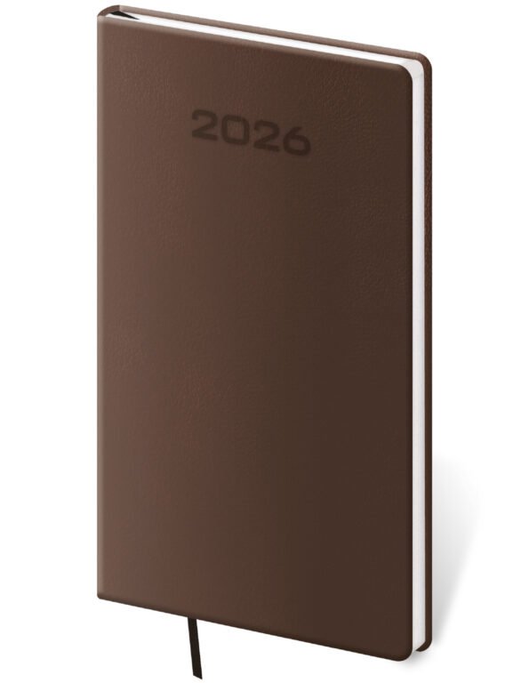 Koženkové - Vreckový diár Soft hnedý