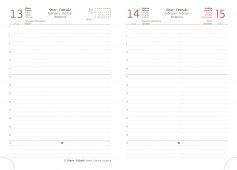 Diáre 2026, pracovné diáre - Denný diár A5 Grife šedo/červený