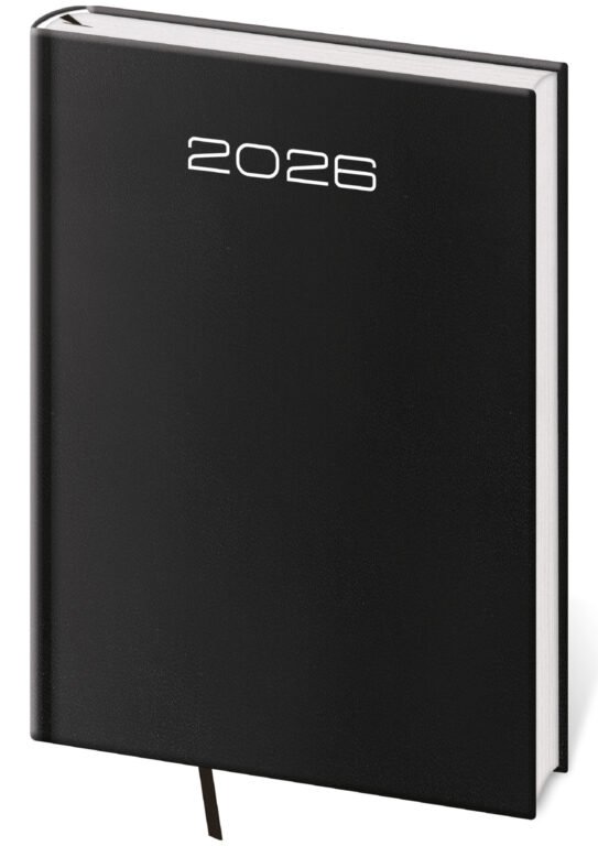 Diáre 2026, pracovné diáre - Denný diár A5 Old Karachi čierny