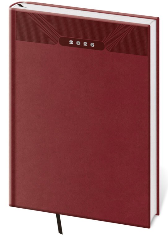 FLIP (s vyměnitelnou náplní) - Denní diář A4 Print Classic angl. červený