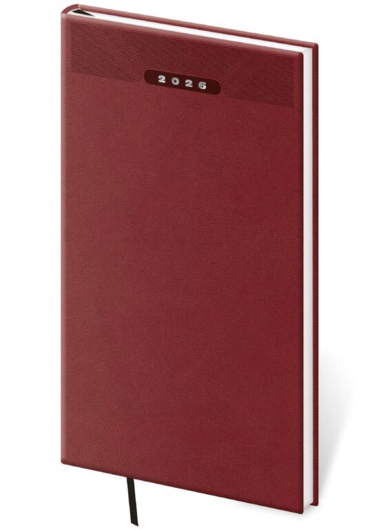 Koženkové - Vreckový diár Print Classic angl. červený