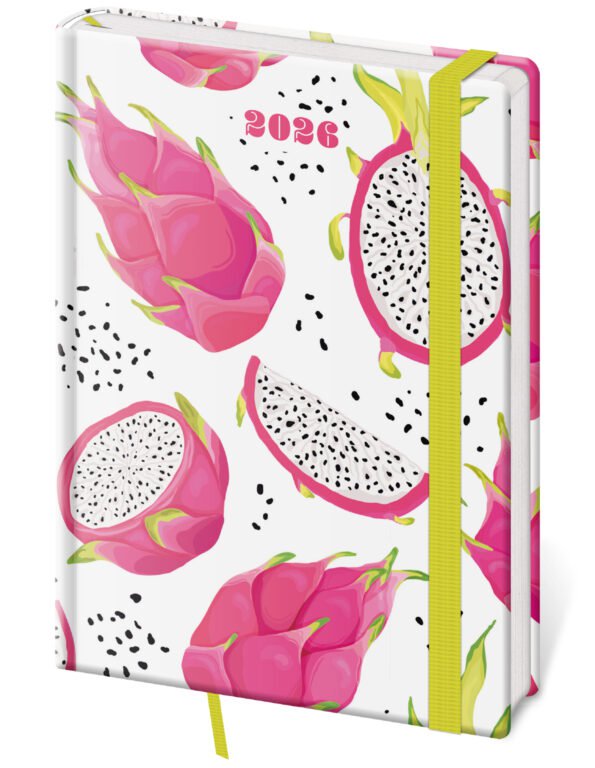 FLIP (s vyměnitelnou náplní) - Týdenní diář A5 Vario Pitaya s gumičkou
