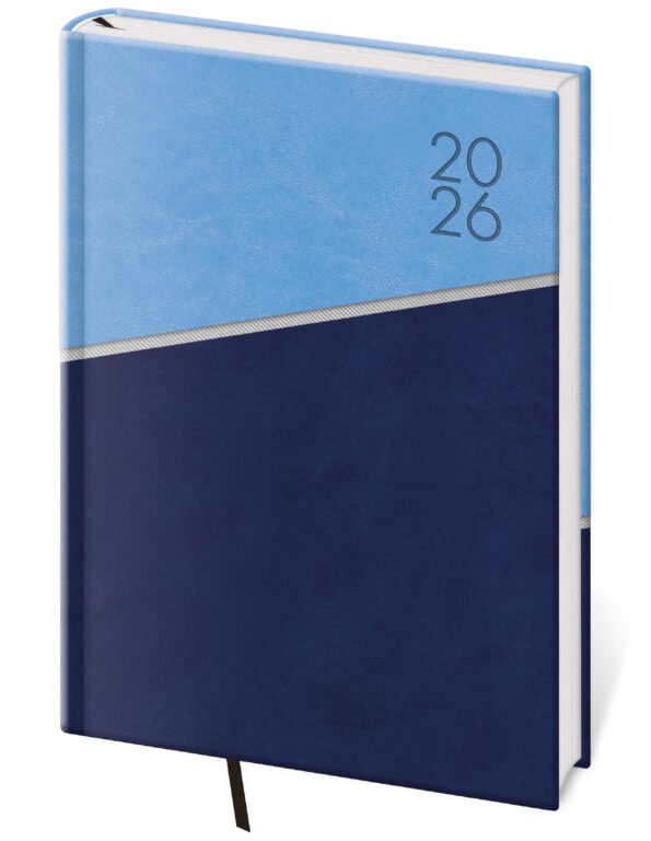 Diáre 2026, pracovné diáre - Denný diár A5 Line modrý