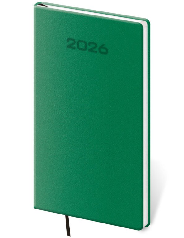 Diáře 2026, plánovací diáře - Kapesní diář Soft zelený