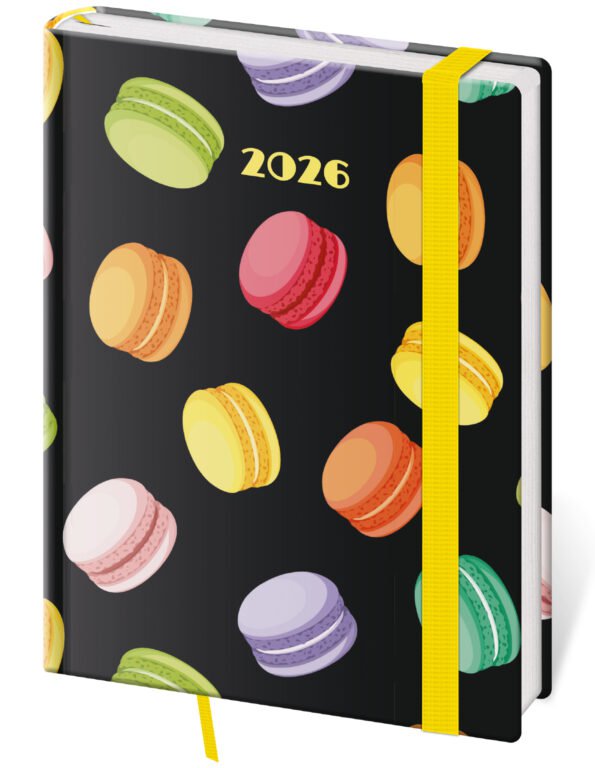 PRINT POP (matná koženka) - Denný diár B6 Vario Macarons s gumičkou
