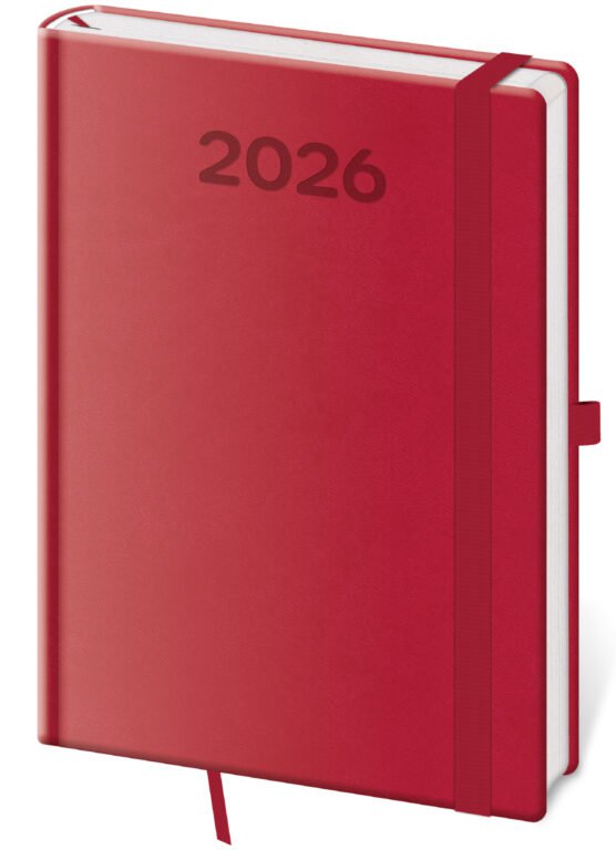 Diáre 2026, pracovné diáre - Týždenný diár A5 Print Pop malinový