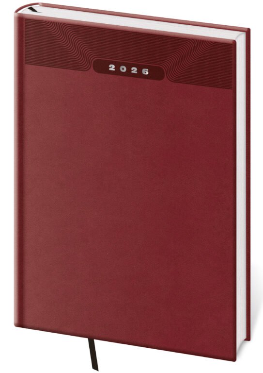 FLIP (s vyměnitelnou náplní) - Týdenní diář A5 Print Classic angl. červený