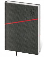 Týdenní diář A5 Grife šedo/červený