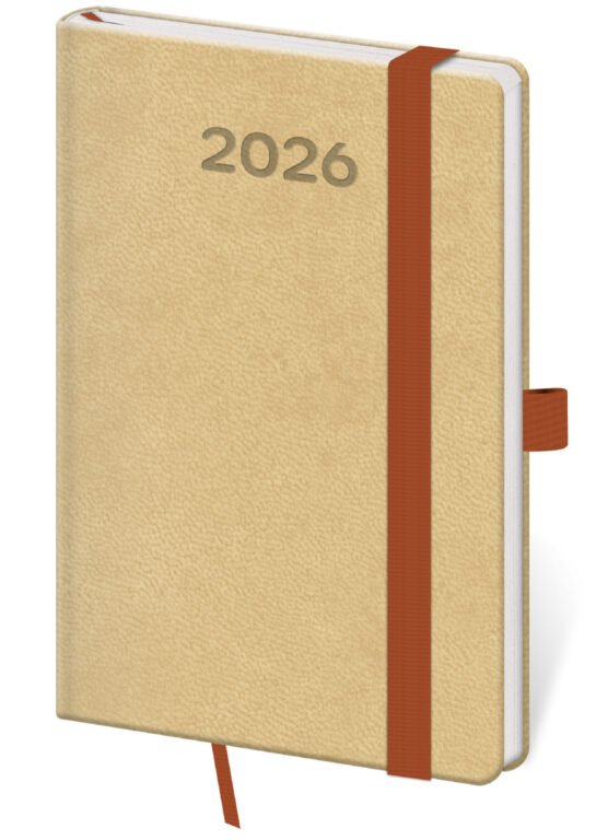 Koženkové - Vreckový diár Print Pop cappuccino