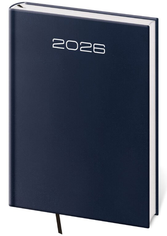 PRINT POP (matná koženka) - Týždenný diár A5 Old Karachi modrý