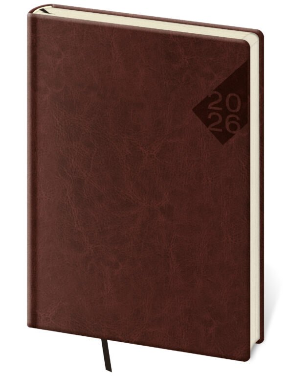 FLIP (s vyměnitelnou náplní) - Týdenní diář A5 Nebrasca angl. červený