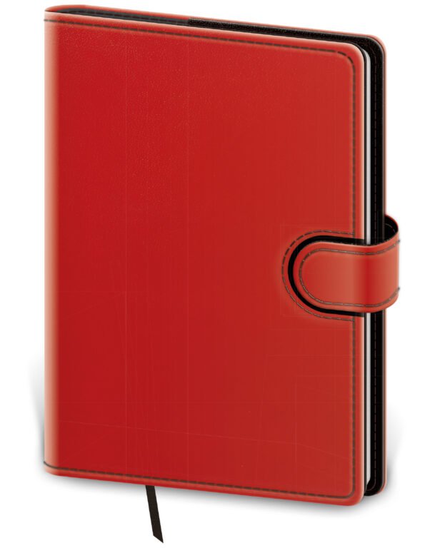 FLIP (s vyměnitelnou náplní) - Denní diář A5 Flip červeno/černý