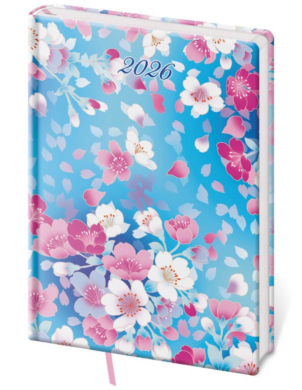 PRINT POP (matná koženka) - Denný diár A5 Vario Lyra Blossom