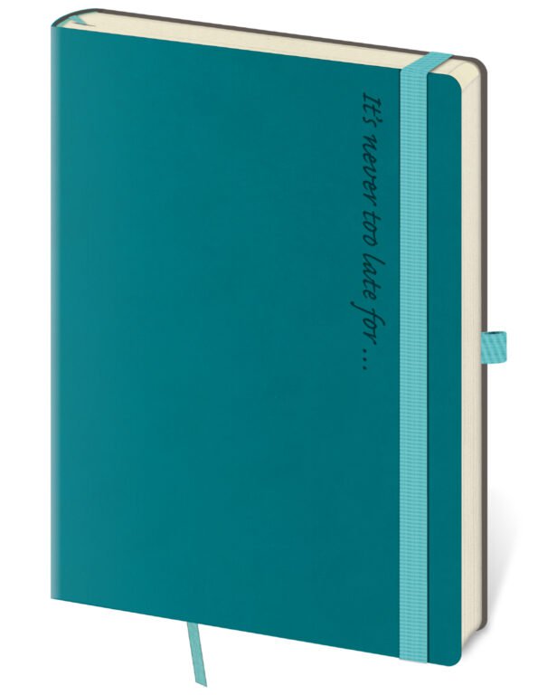 Zápisníky Flip - Tečkovaný zápisník Flexies L Petrol Blue (čtverečkovaný)