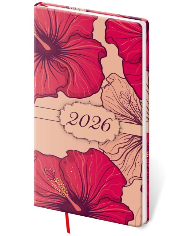 FLIP (s vyměnitelnou náplní) - Kapesní diář Vario Lyra Hibiscus