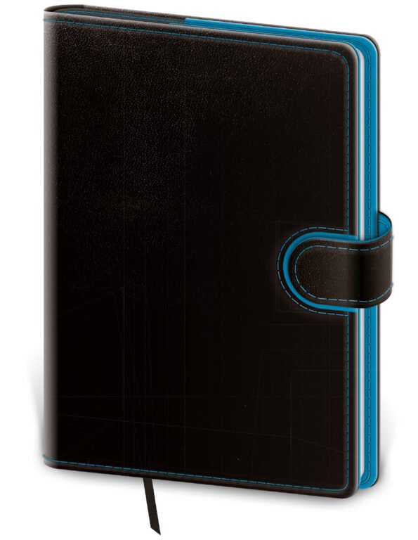 Vreckový diár Flip čierno/modrý