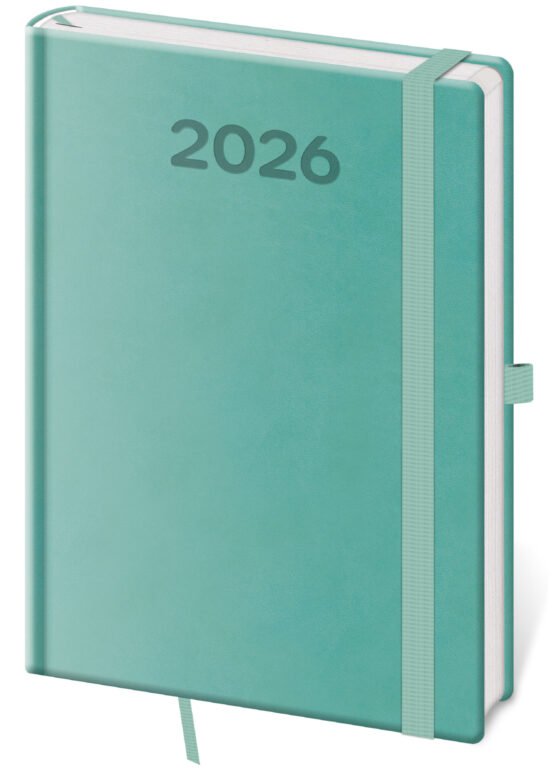 Diáre 2026, pracovné diáre - Denný diár A5 Print Pop svetlo zelený