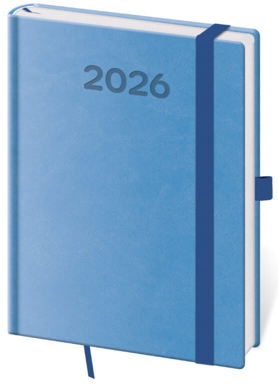 Diáře 2026, plánovací diáře - Denní diář B6 Print Pop světle modrý