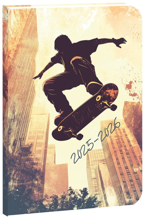 FLIP (s vyměnitelnou náplní) - Školní diář STUDENT Skate 2025/26 - české kalendárium