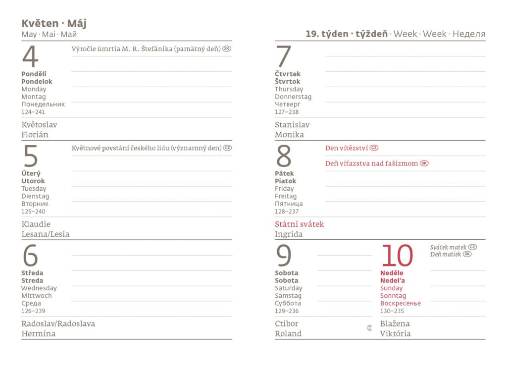 Koženkové - Vreckový diár A7 Vario Lyra Eclipse