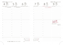 GRIFE (matná koženka) - Týždenný diár A5 Grife šedo/červený