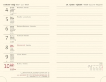 NEW PRAGA (nepravidelná štruktúra) - Vreckový diár New Praga tmavo šedý s gumičkou