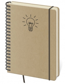 Notebooks - Notebook Twin dot grid L Idea brown