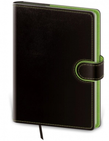 Notebooks - Notebook Flip M lined black/green