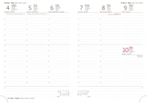 GOMMATO (matné bez štruktúry) - Týždenný diár B5 Gommato červený