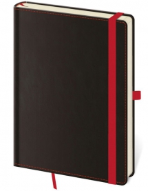 Notebooks - Notebook Black Red L lined