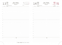 GRIFE (matná koženka) - Denný diár A5 Grife šedo/modrý